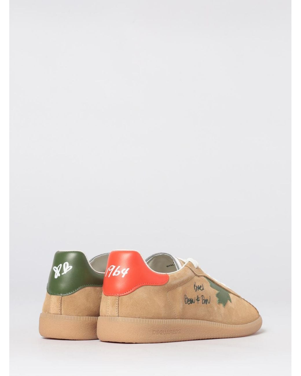 DSquared² Pink Rebel Suede Sneakers for men