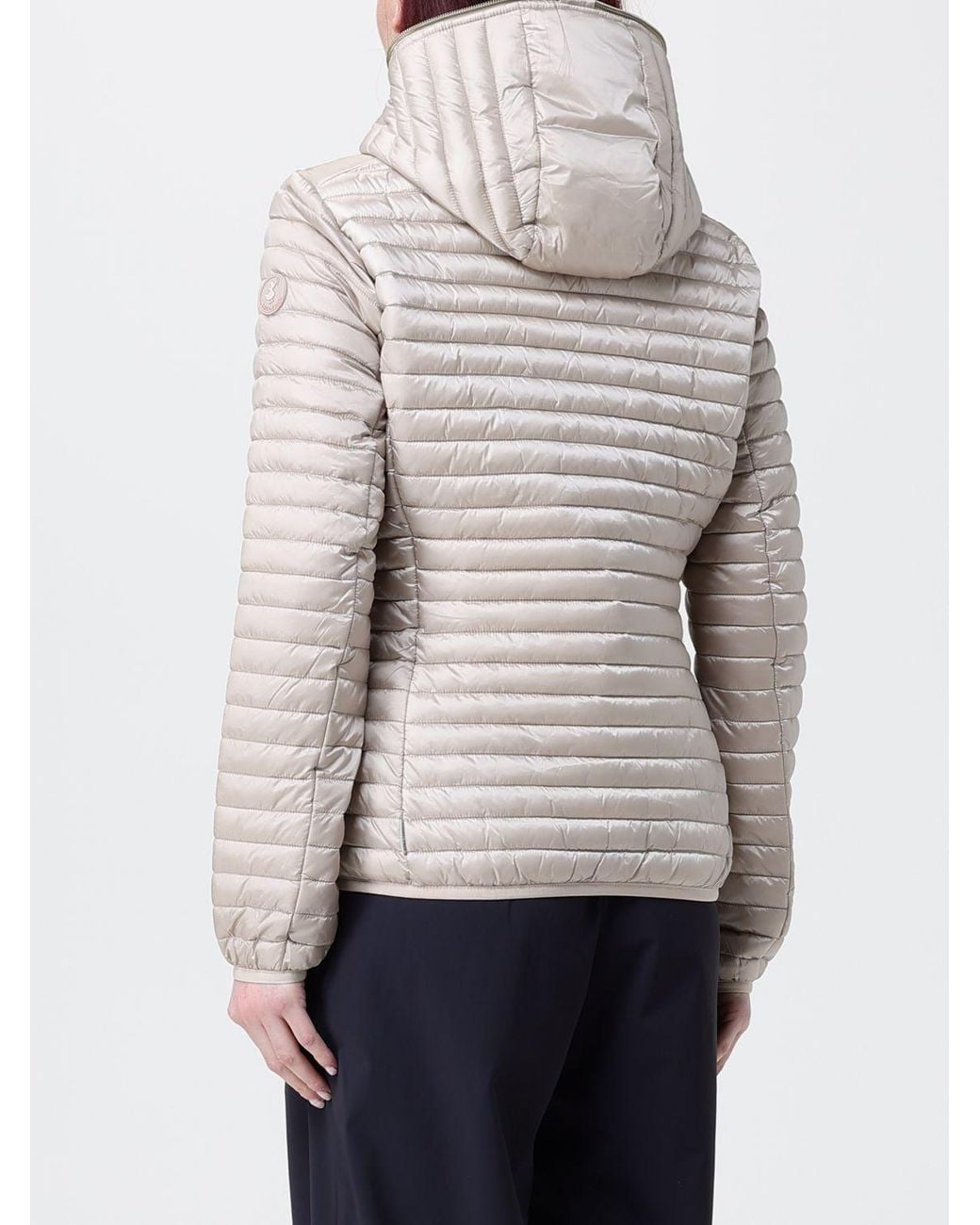 Save The Duck Gray Alexa Hooded Nylon Down Jacket