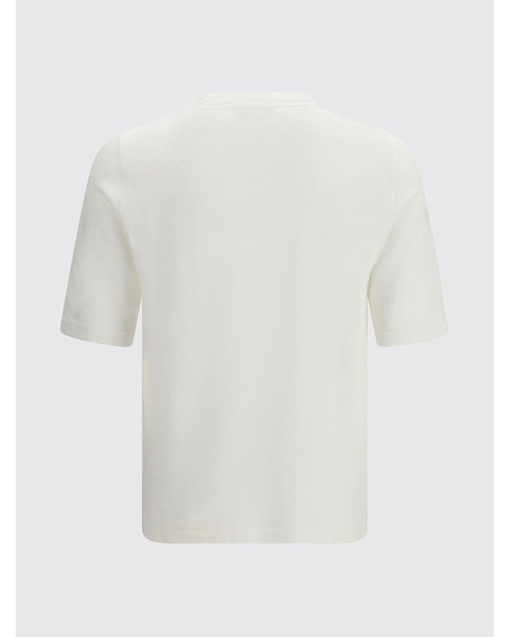Lardini White Cotton And Linen T-Shirt for men