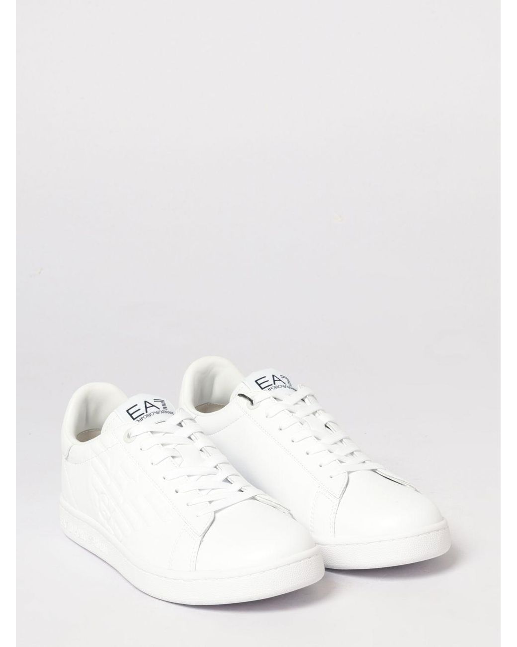 Baskets En Cuir EA7 pour homme en coloris White