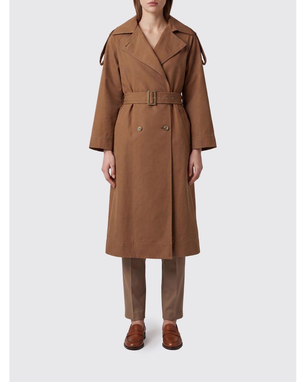 Trench Monopetto Al Ginocchio di Herno in Brown