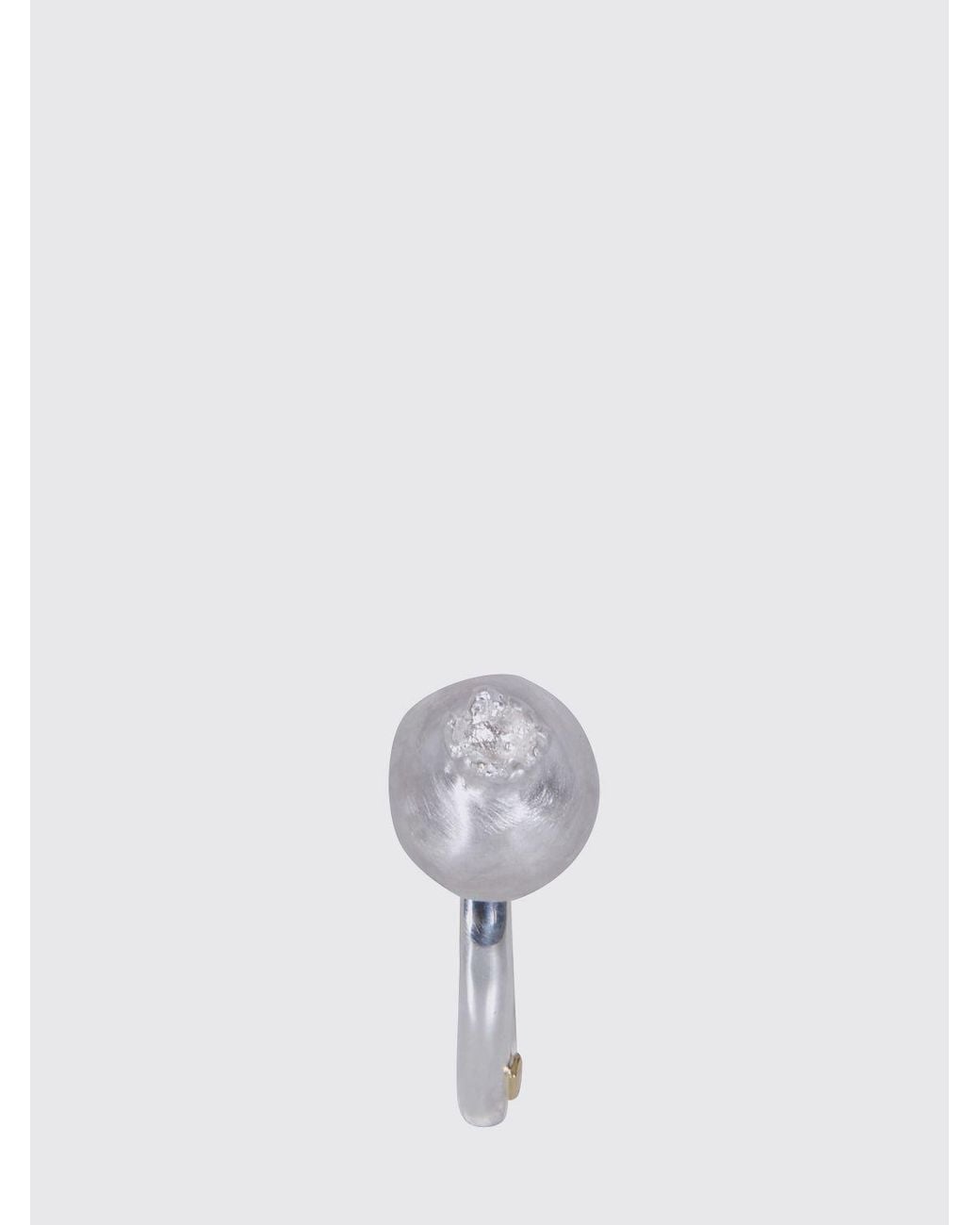 Rosa Maria White Chromed Ring