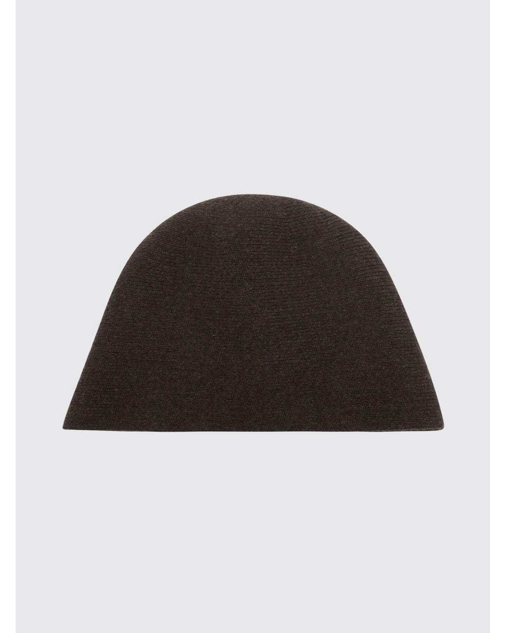 Uma Wang Black Minimalist Pure Cashmere Beanie Hat With A Refined Finish