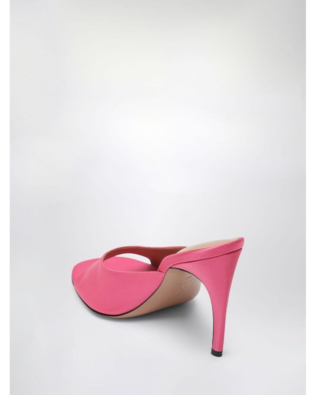 The Attico Pink Betta Satin Mules