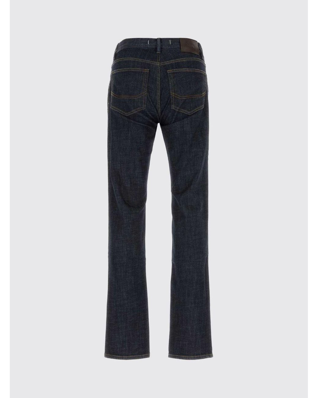 Brioni Blue Meribel Slim Straight Fit Stretch Denim Jeans for men