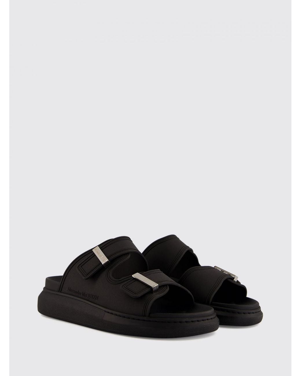 McQueen Black Sandals for men