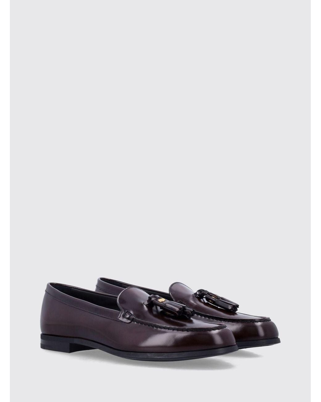 Church's White Brushed Leather Loafers With Tassels And Raised Apron