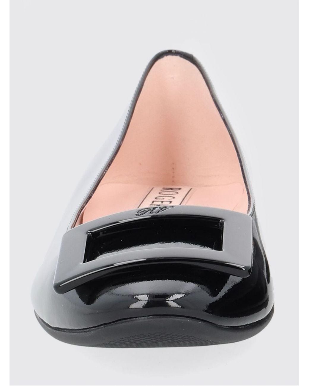 Roger Vivier Black U Look Patent Leather Ballerinas