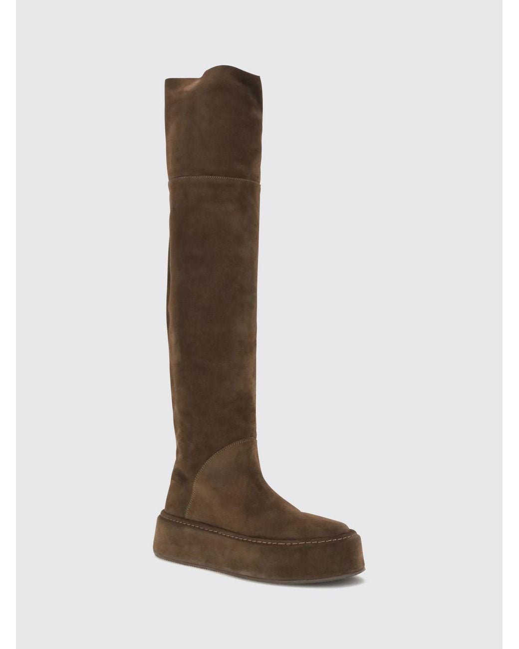 Casadei Brown Suede Cuissardes Boots With Over-The-Knee Shaft