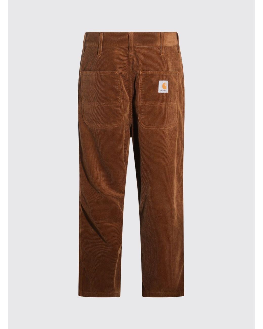 Carhartt Brown Simple Straight-Leg Corduroy Trousers for men