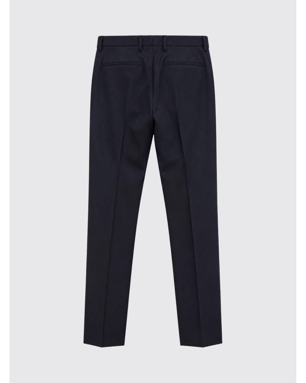 Canali Blue Slim Fit Pleated Gabardine Tailored Trousers for men