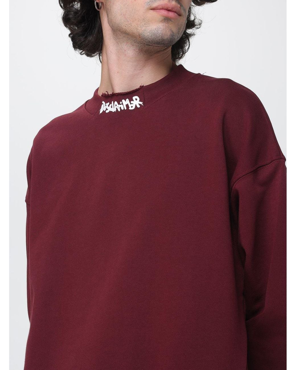DISCLAIMER Red Sweatshirt for men