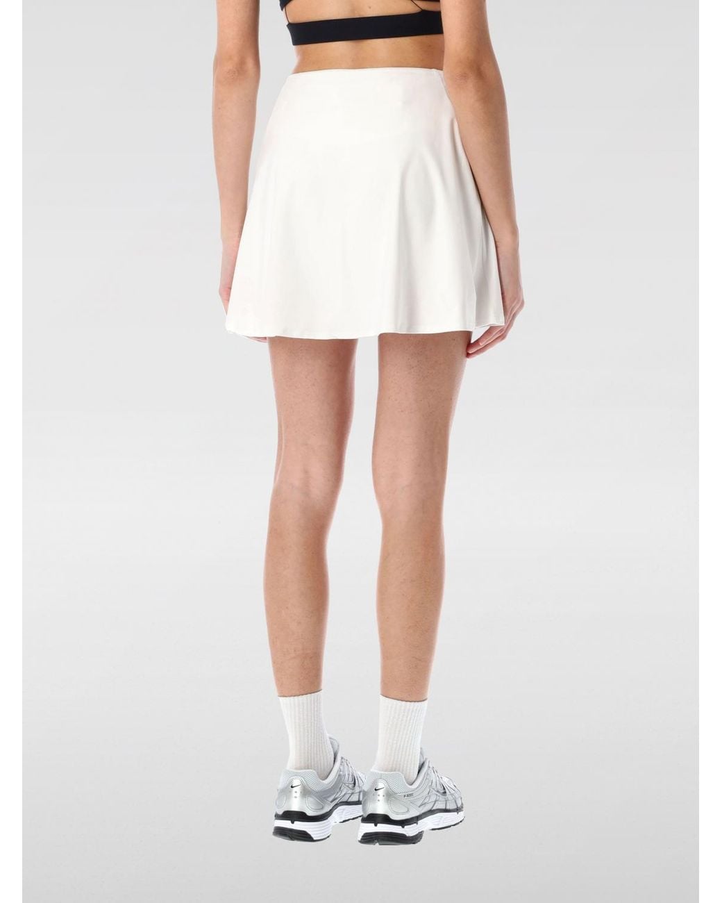 Nike White Stretch Technical Fabric Skirt