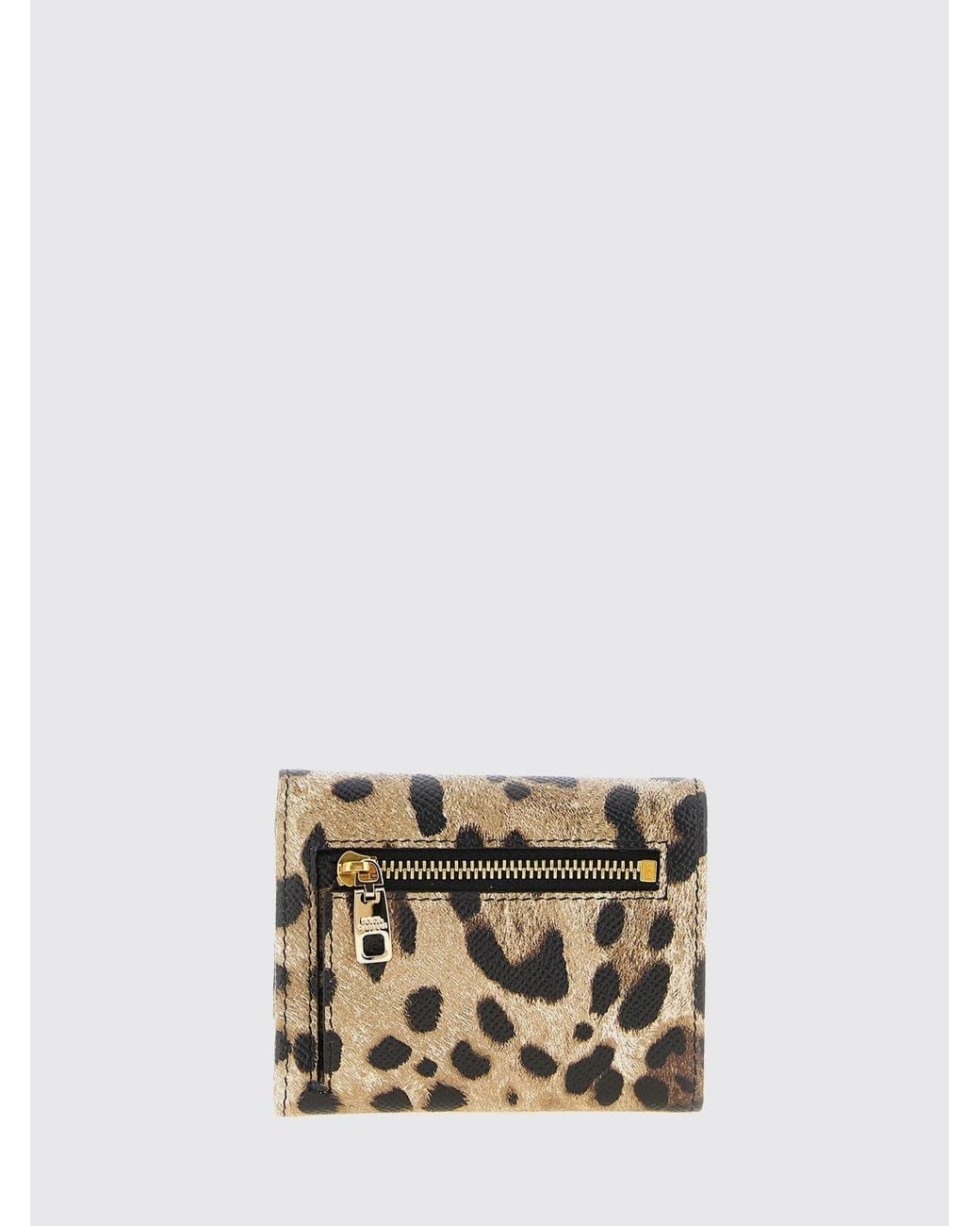 Dolce & Gabbana Metallic Dolce &Amp Gabbana Animal Print Leather Wallet