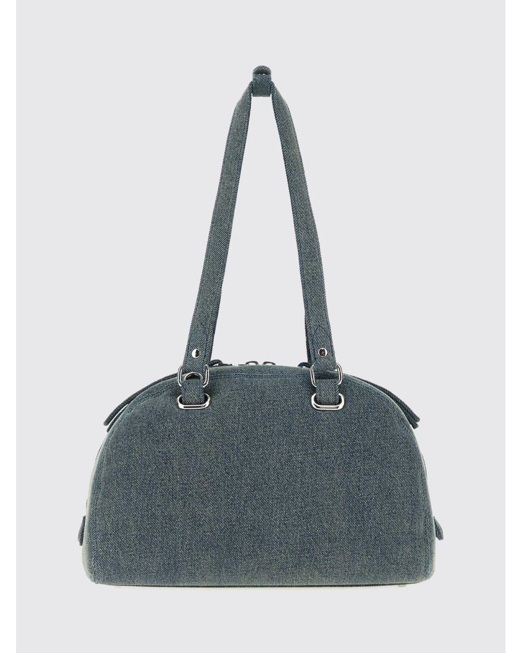 DIESEL Blue 1Dr Dome Monogram Denim Shoulder Bag With Oval D Logo