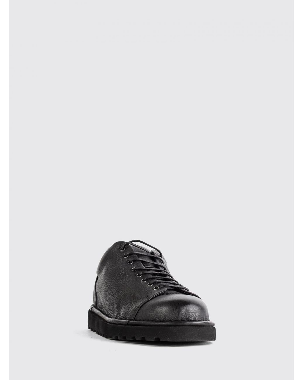 Marsèll Black Pallottola Tumbled Leather Derby Shoes With Notched Sole for men