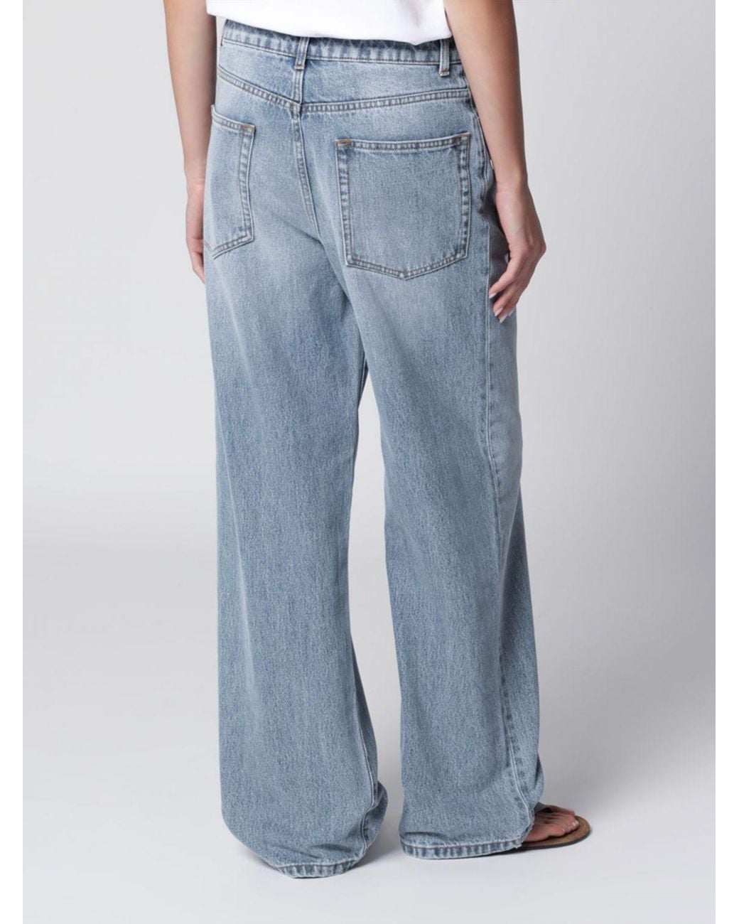 Rohe Blue Bruun Mid-Rise Baggy Wide-Leg Jeans