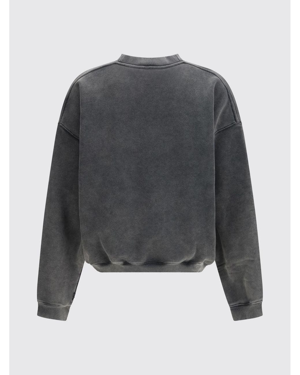 Represent Gray Cotton Logo Crewneck Sweatshirt for men
