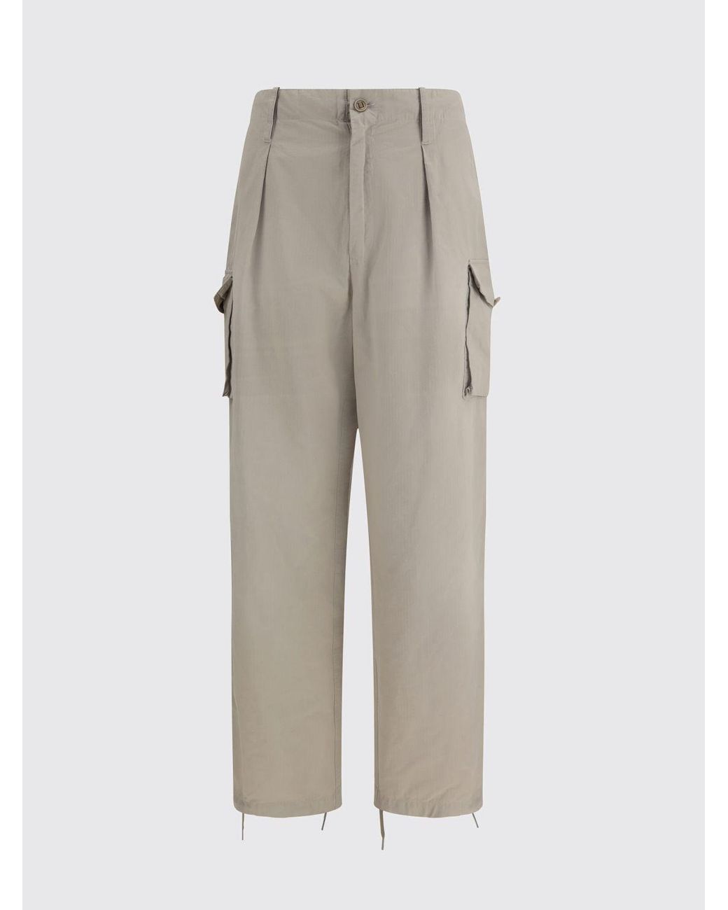 Maison Margiela Natural Cotton Blend Cargo Trousers for men