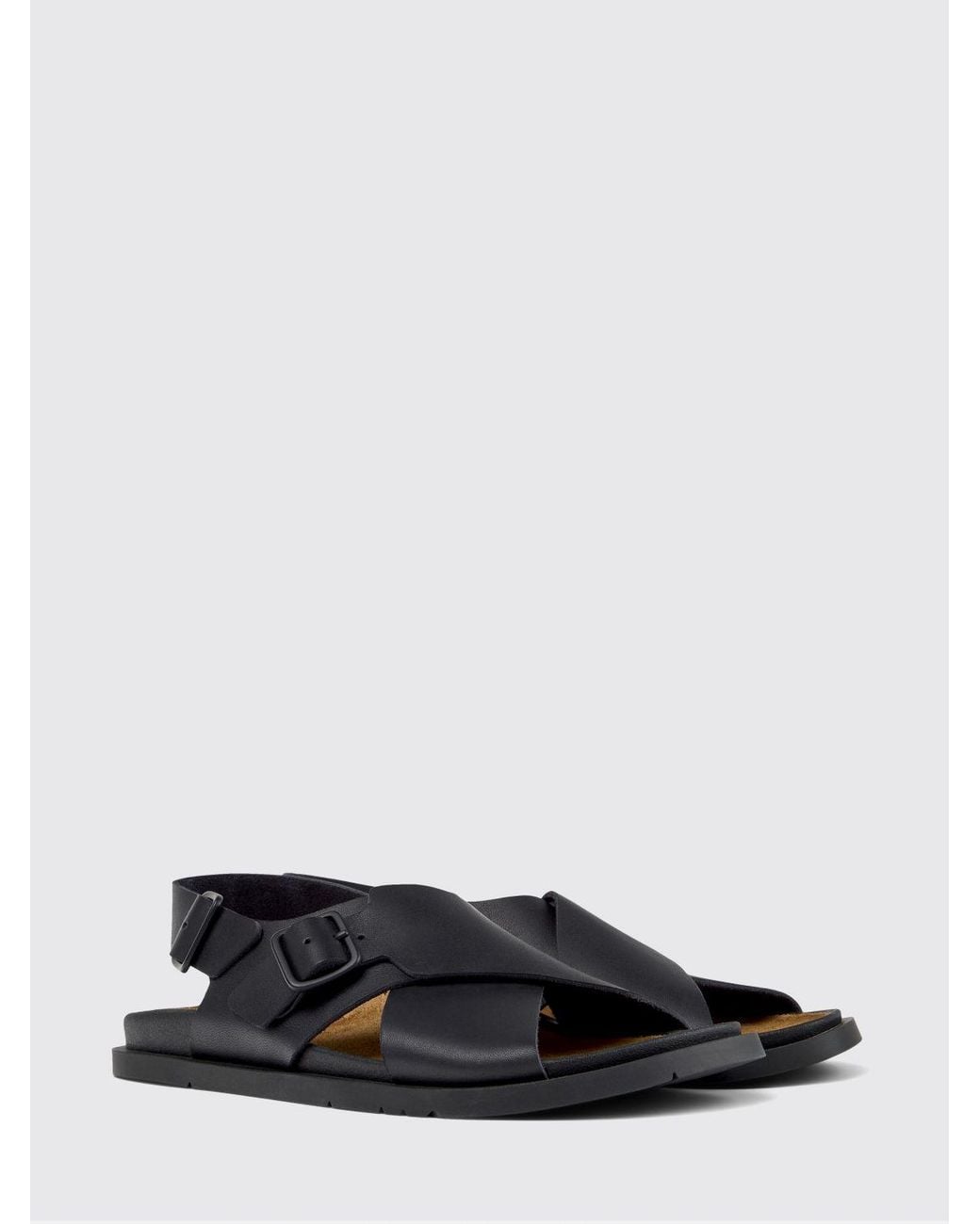 Camper White Lluc Leather Sandal