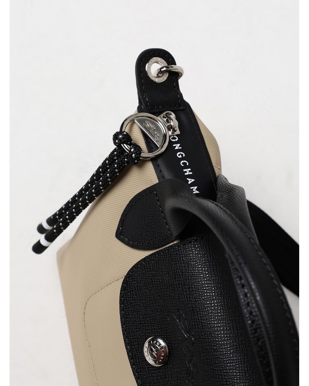 Longchamp Natural Le Pliage Energy Xs Recycled Nylon And Grained Leather Bag