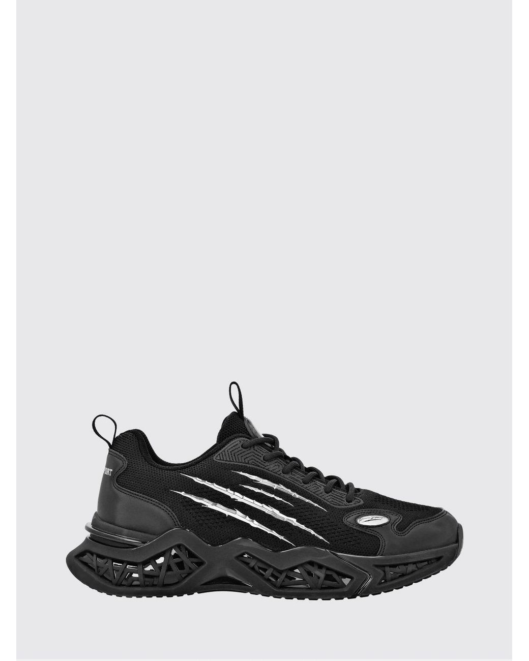 Philipp Plein Black Lace-Up Low-Top Sneakers for men