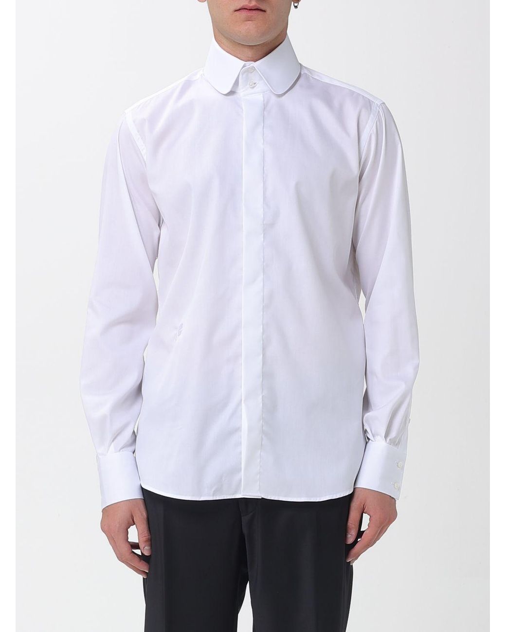 Karl Lagerfeld White Classic Cotton Shirt for men