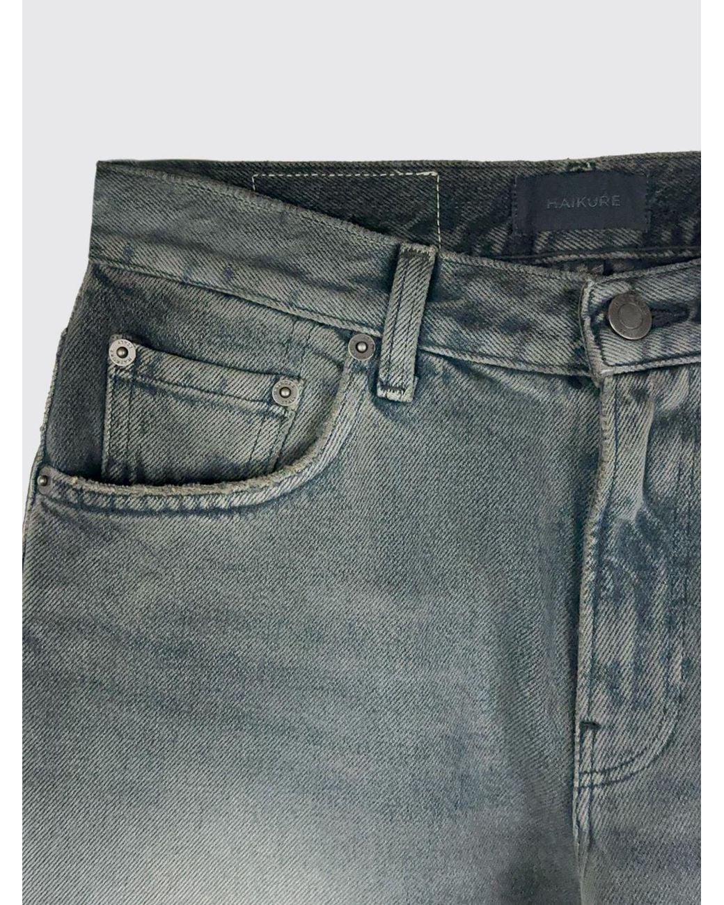 Haikure Gray Lisa High-Waist Straight Jeans