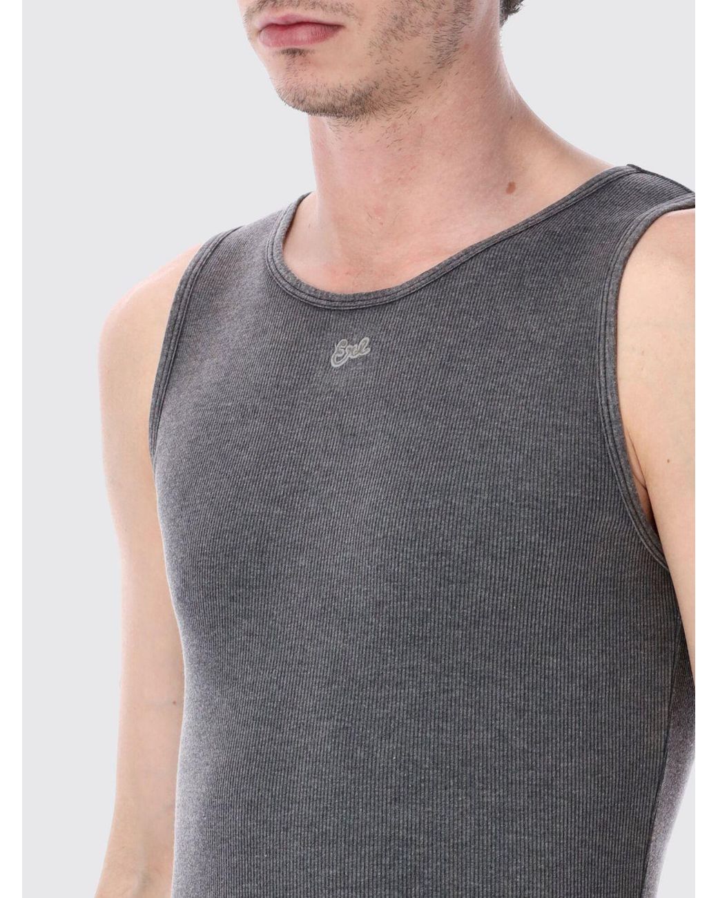 ERL Blue Basic Cotton Blend Tank Top for men