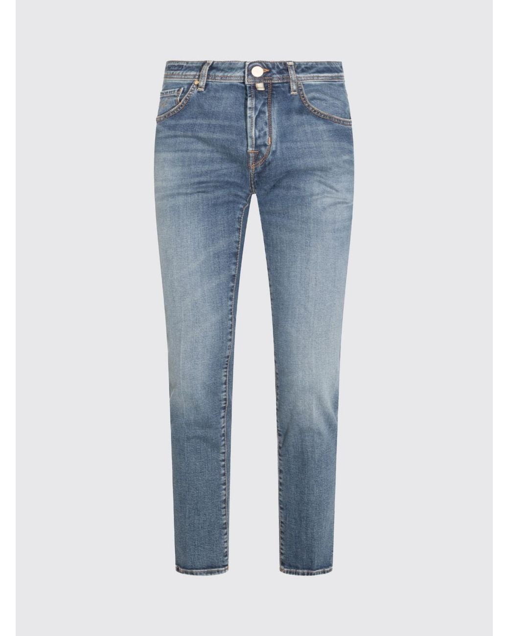 Jacob Cohen Blue Scott Skinny Fit Mid-Rise Stretch Denim Jeans for men
