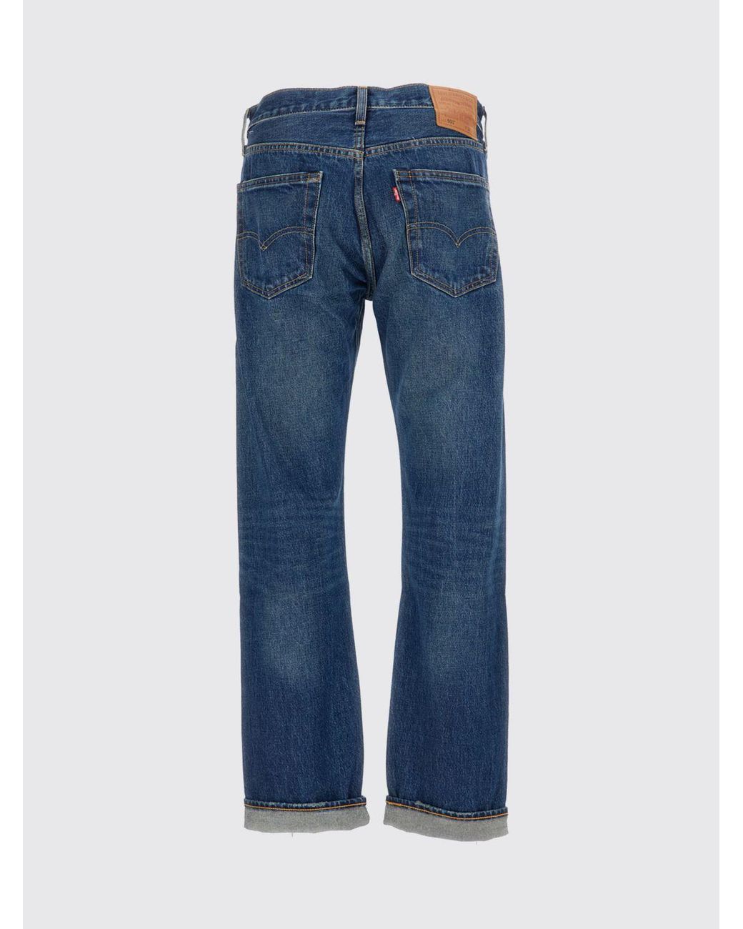 Levi's Blue 501 Straight Leg Jeans for men