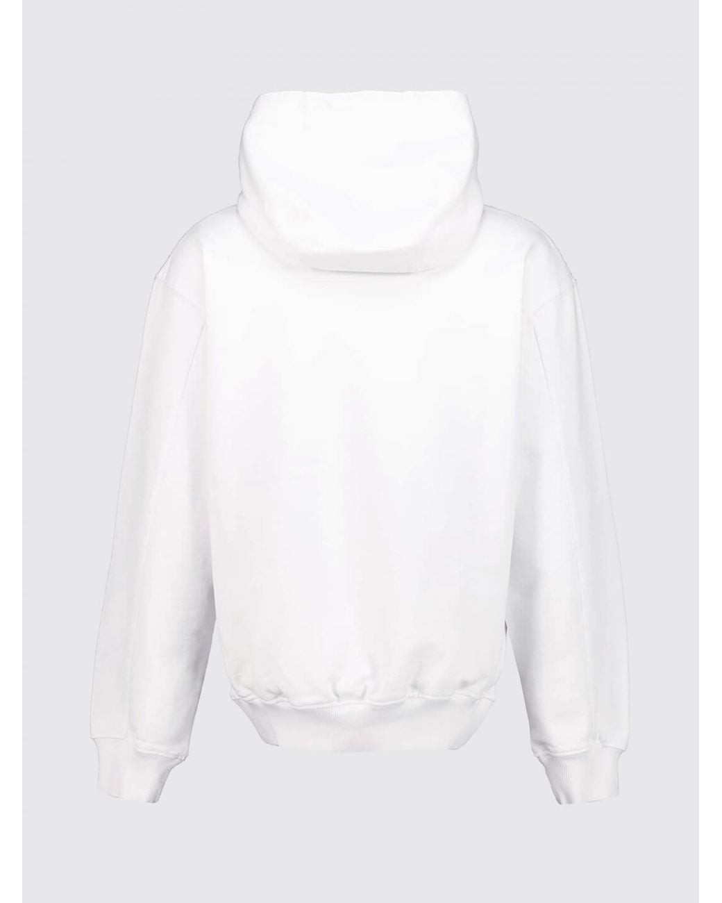 Casablanca White Embroidered Logo Organic Cotton Hoodie With Kangaroo Pocket for men