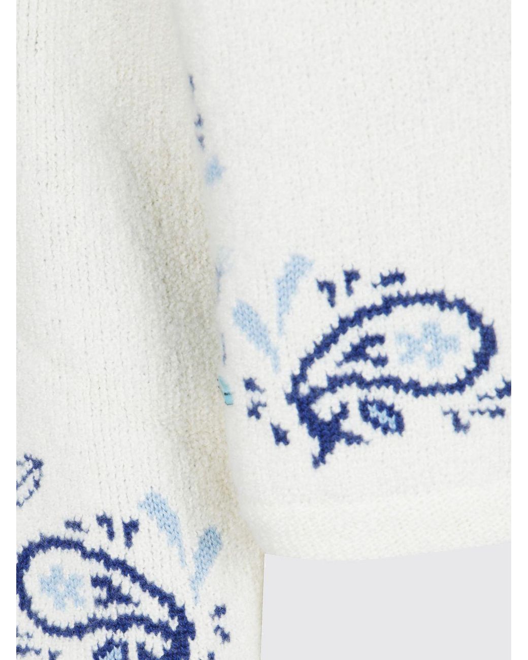 Alanui Gray Paisley Cashmere Blend Crewneck Cardigan