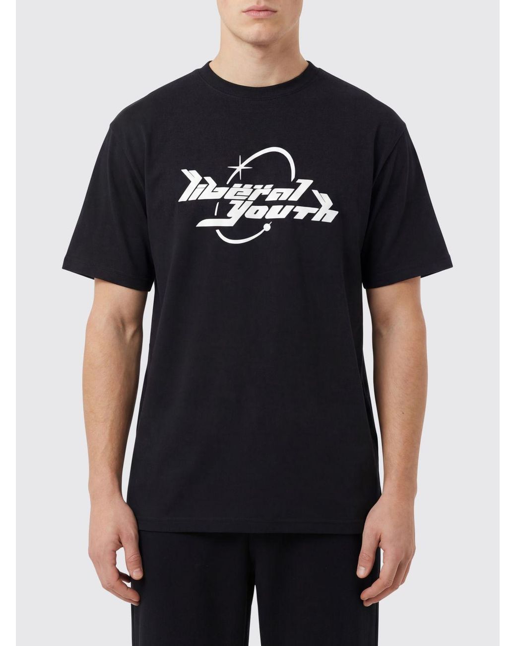 Liberal Youth Ministry Black Cotton T-Shirt With Logo for men