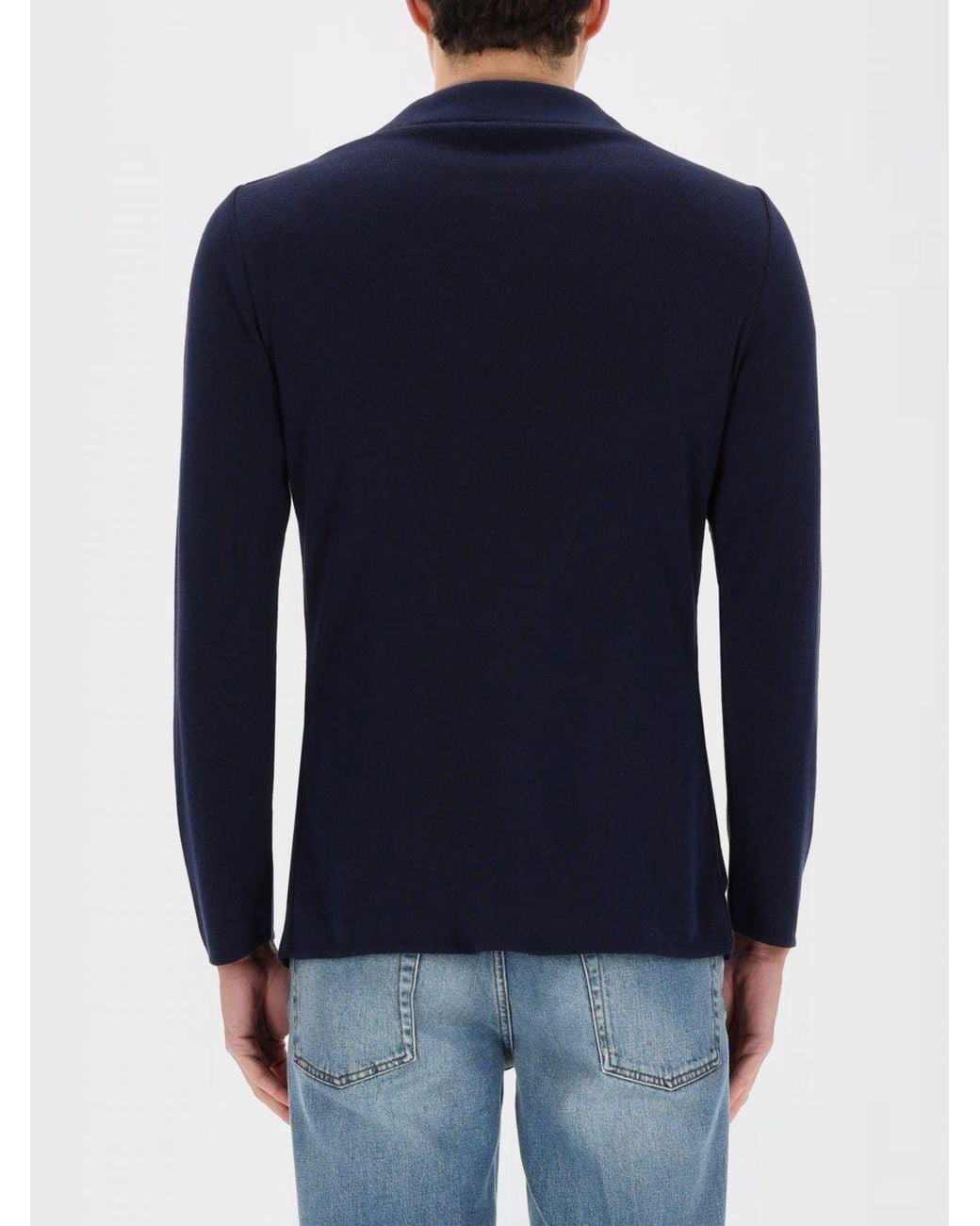 Lardini Blue Single-Breasted Cotton Blazer for men