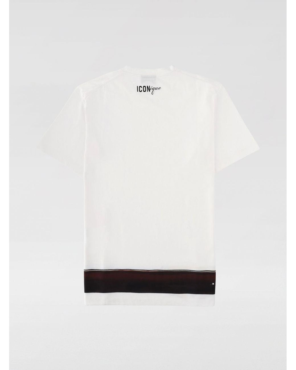 DSquared² White Cotton T-Shirt With Printed Logo for men