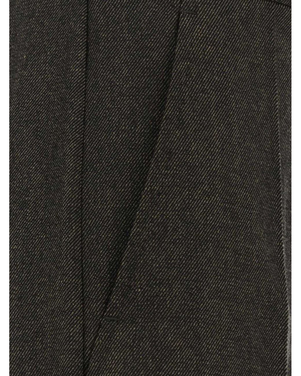 Max Mara Black Campo High-Waisted Wide-Leg Trousers