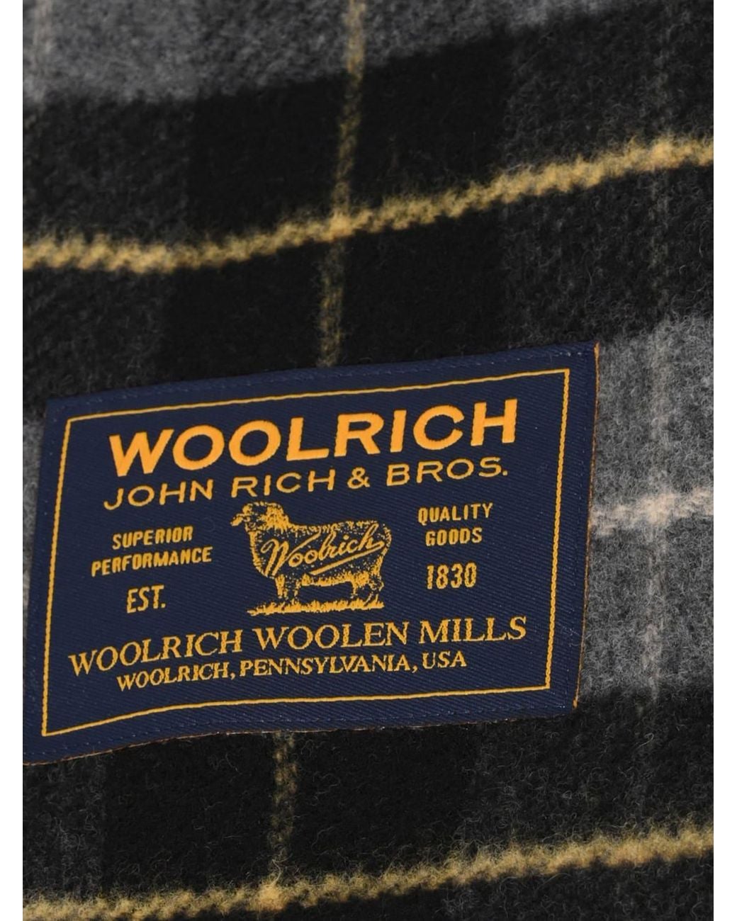 Woolrich Black Scarf for men