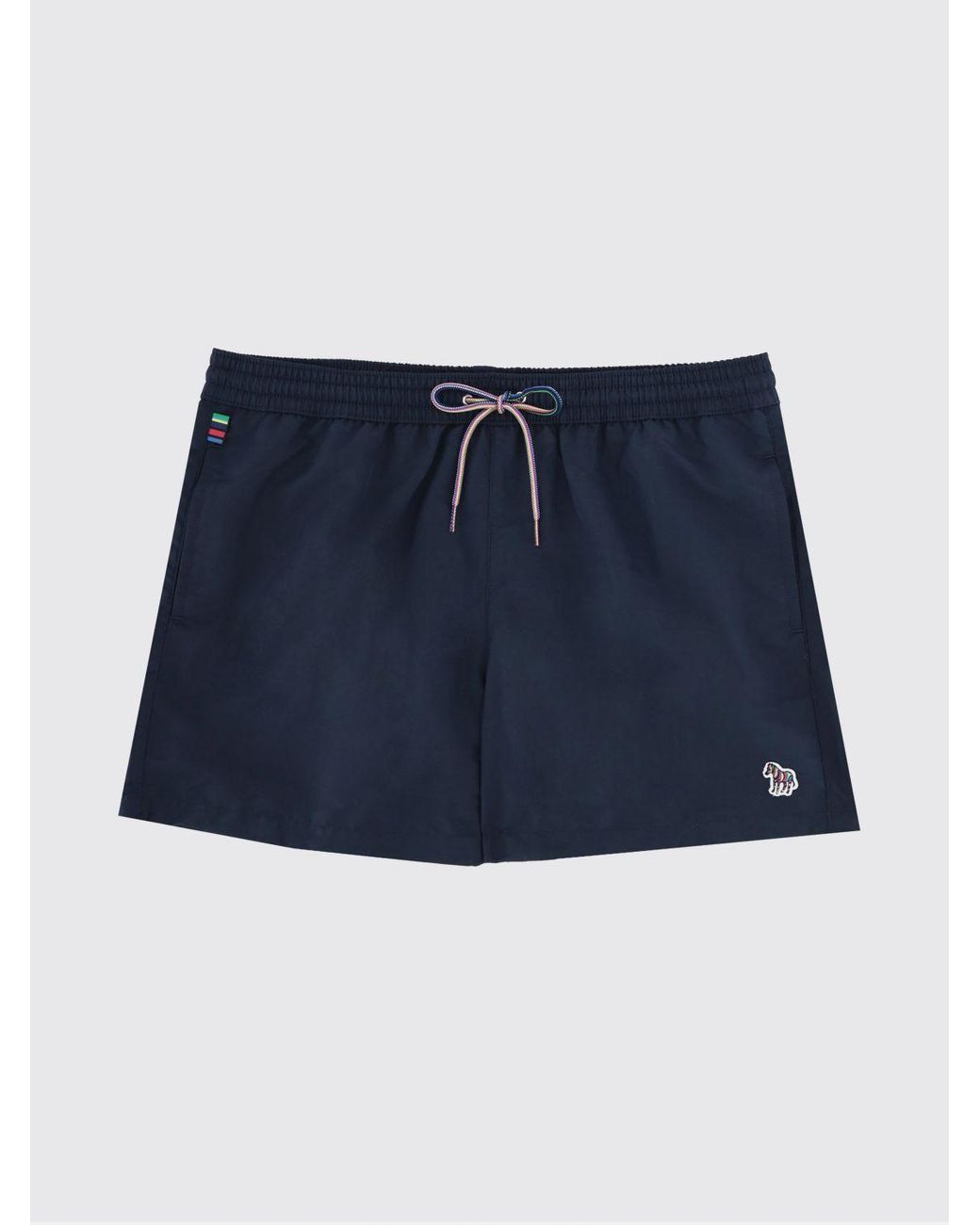 Paul Smith Blue Polyester Swimsuit With Drawstring for men