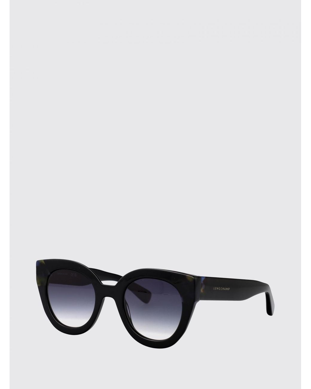 Longchamp Black Oversized Cat-Eye Sunglasses