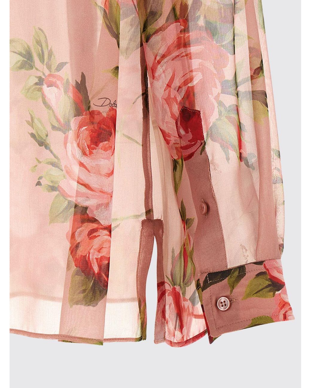 Dolce & Gabbana Red Dolce &Amp Gabbana Silk Shirt With Floral Print