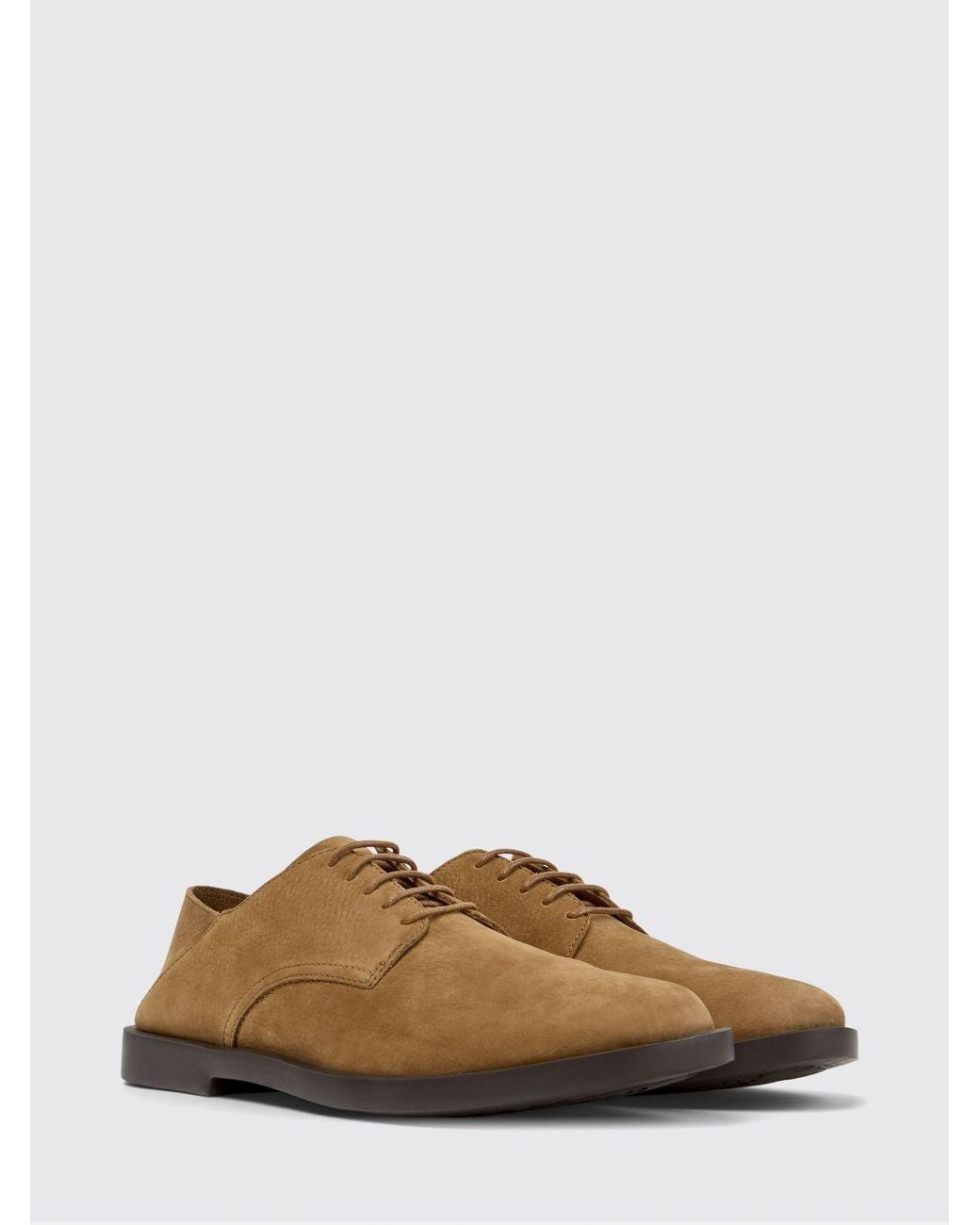 Camper Brown Don Suede Derby Shoes for men