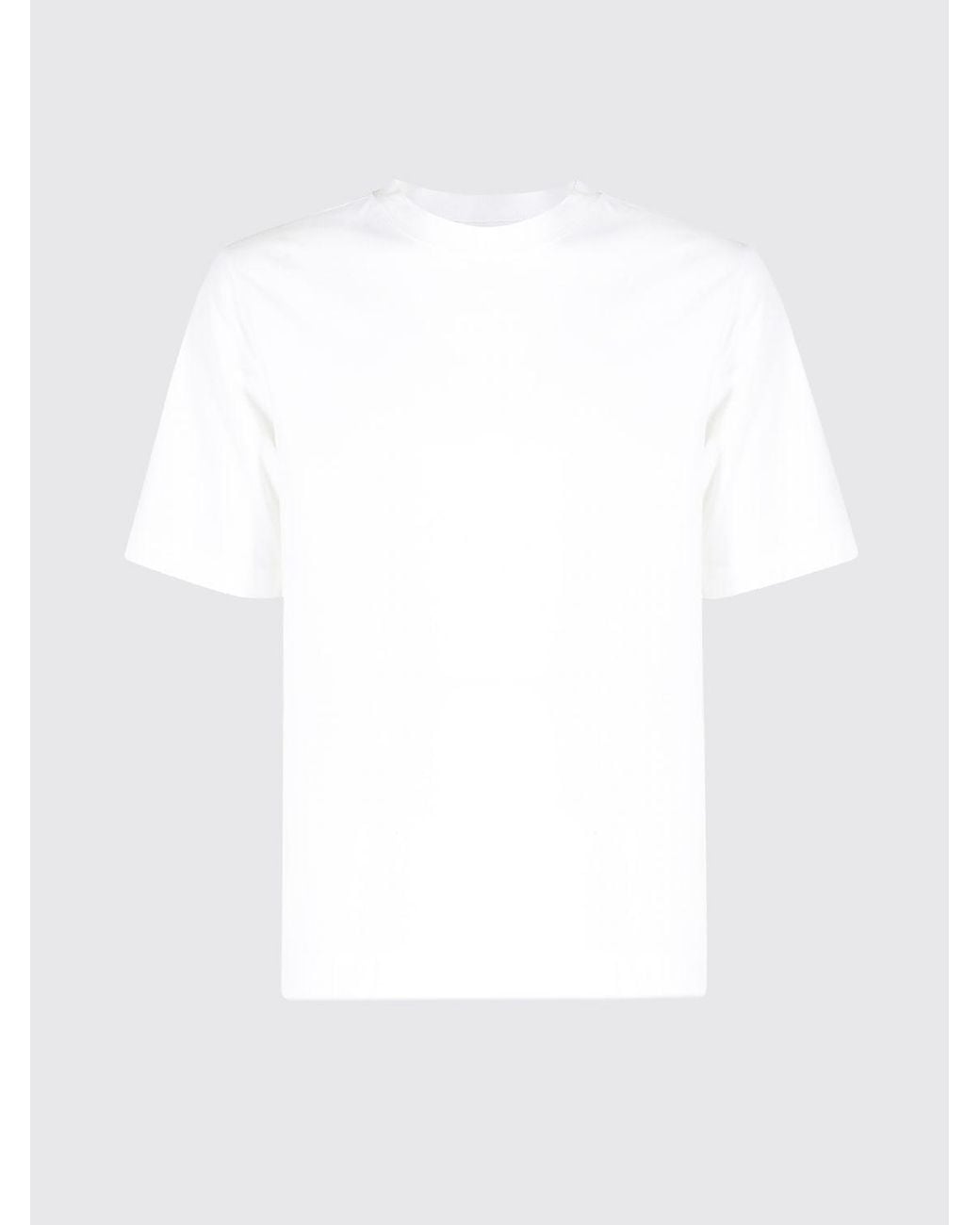 Circolo 1901 White Short-Sleeved Stretch Cotton Jersey Crewneck T-Shirt for men