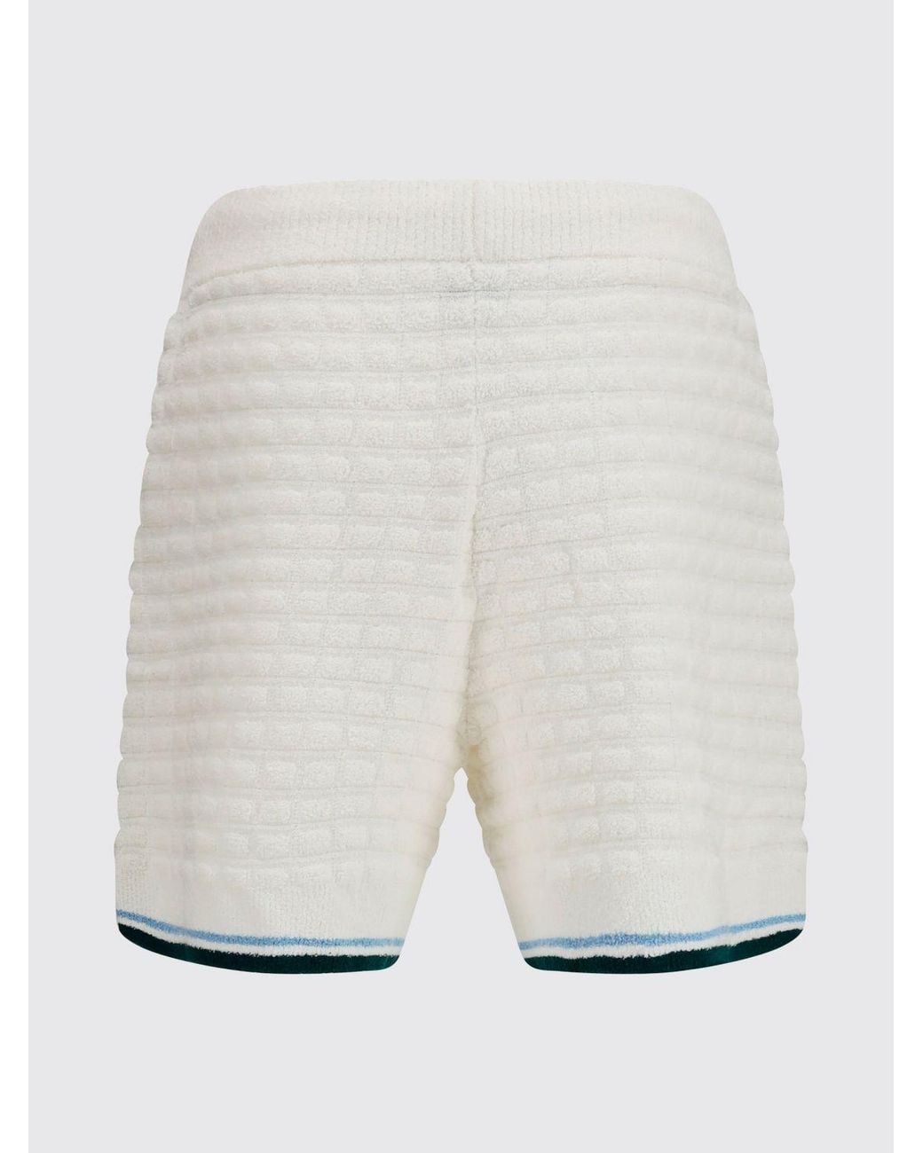 Casablanca White Cotton-Blend Shorts With Drawstring Waist And Applied Logo for men