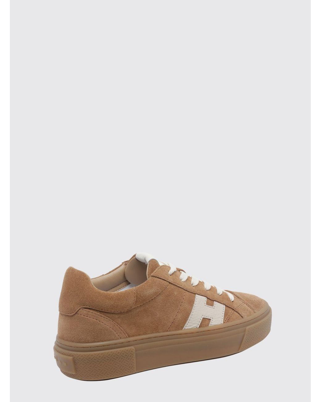 Hogan Brown Crosswind Suede Leather Platform Sneakers