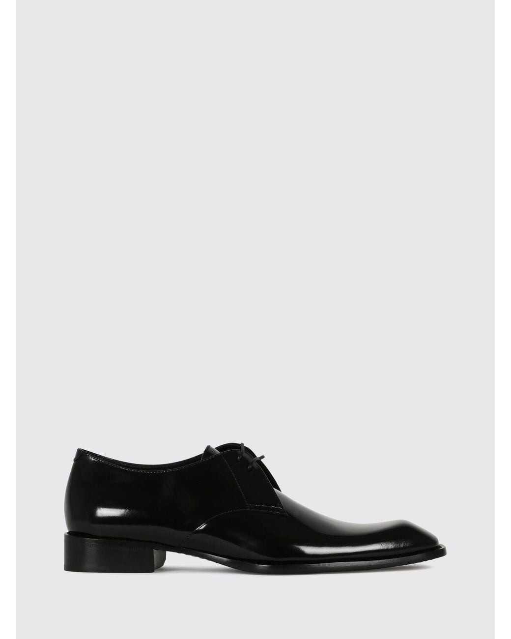 Saint Laurent White Connor Tapered-Toe Brushed Calfskin Derby Shoes for men