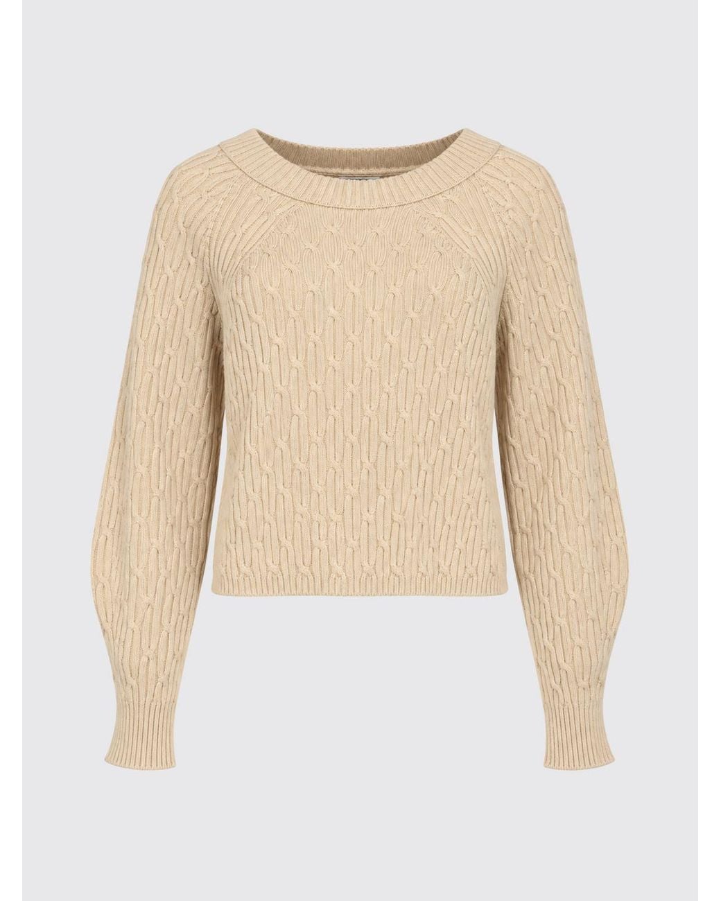 Max Mara Blue Pure Virgin Wool Long-Sleeved Crew-Neck Jumper