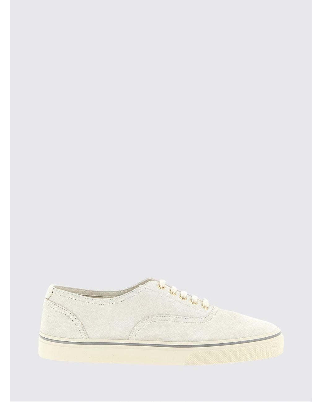 Brunello Cucinelli Natural Suede Low-Top Sneakers for men