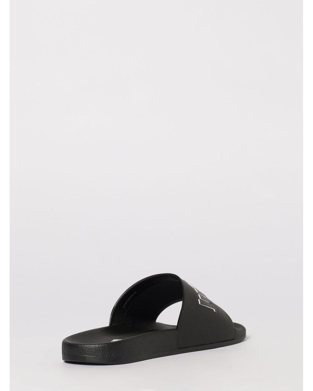 Just Cavalli White Rubber Sliders With Printed Logo