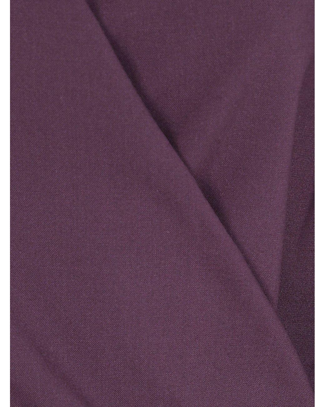 Alberta Ferretti Purple Midi Shirt Dress